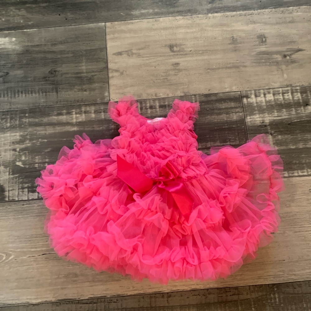 Pink Ruffled Tulle Dress